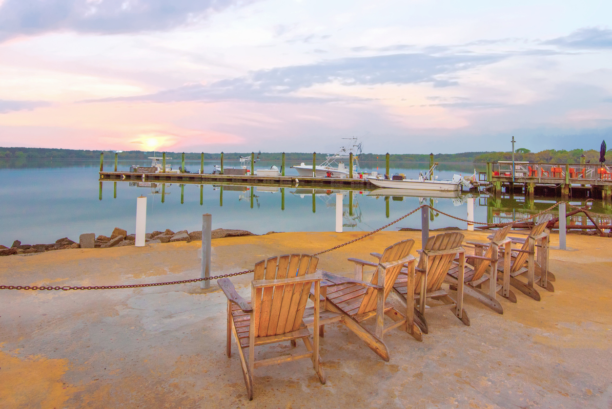 Deck Chairs at sunrise- Hilton Head, South Carolina